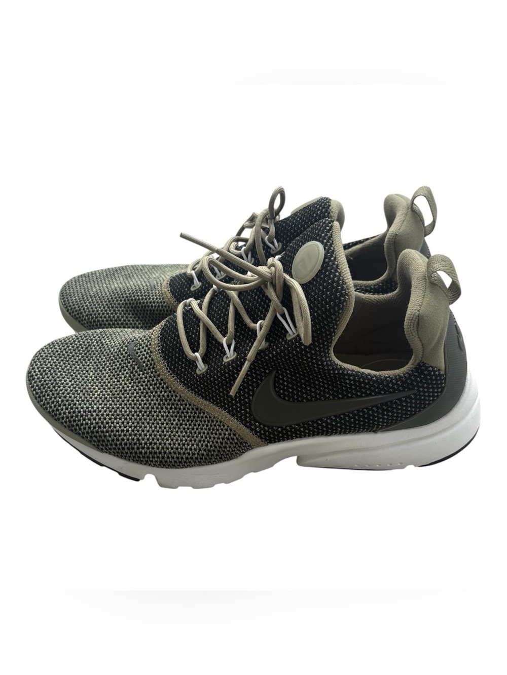Nike Presto Fly Knit SE Sz 9 Women’s Neutral Olive Black White 910570-200